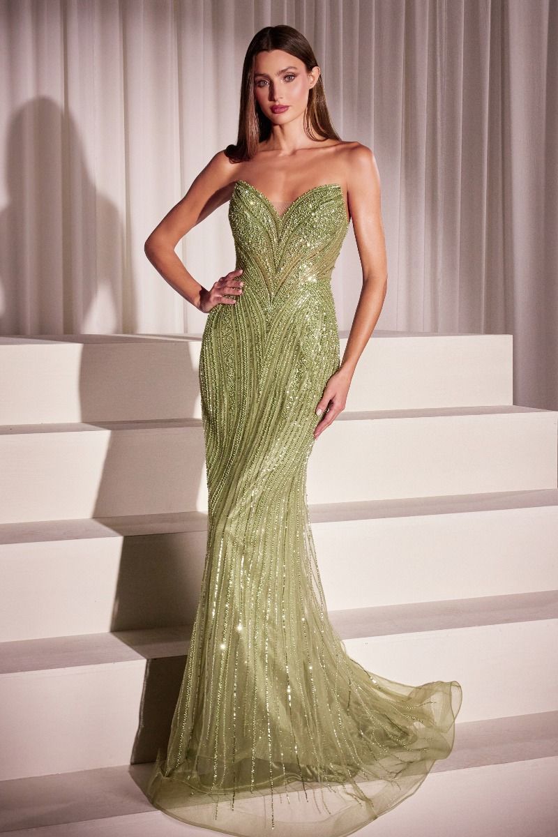 SEQUIN STRAPLESS FITTED DRESS_7
