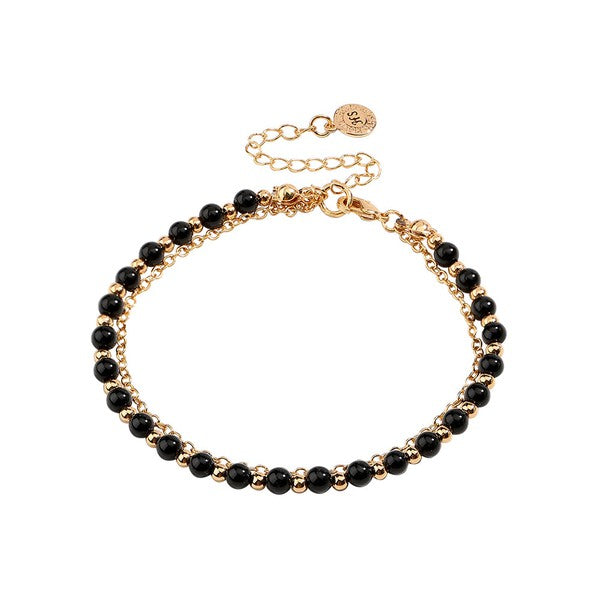 Black Beaded Friendship Bracelet