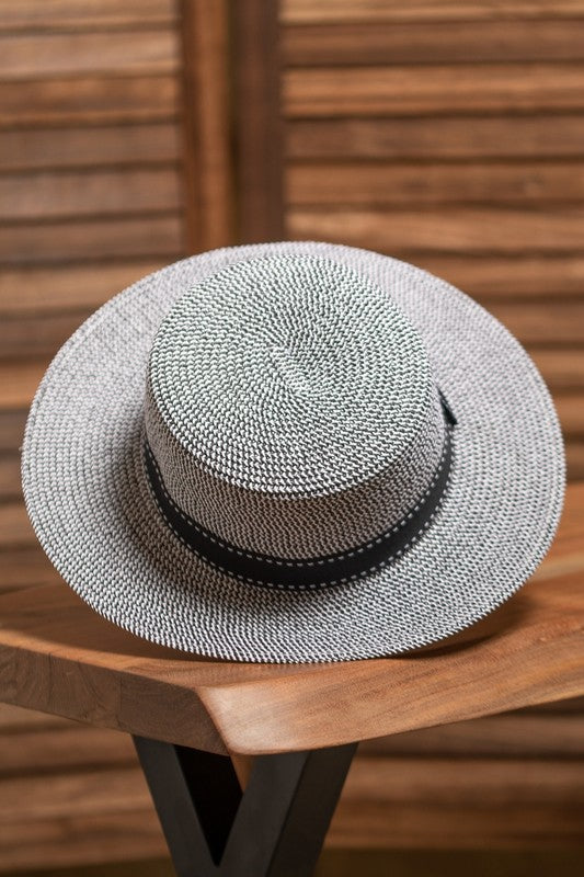 Two Tone Straw Summer Hat