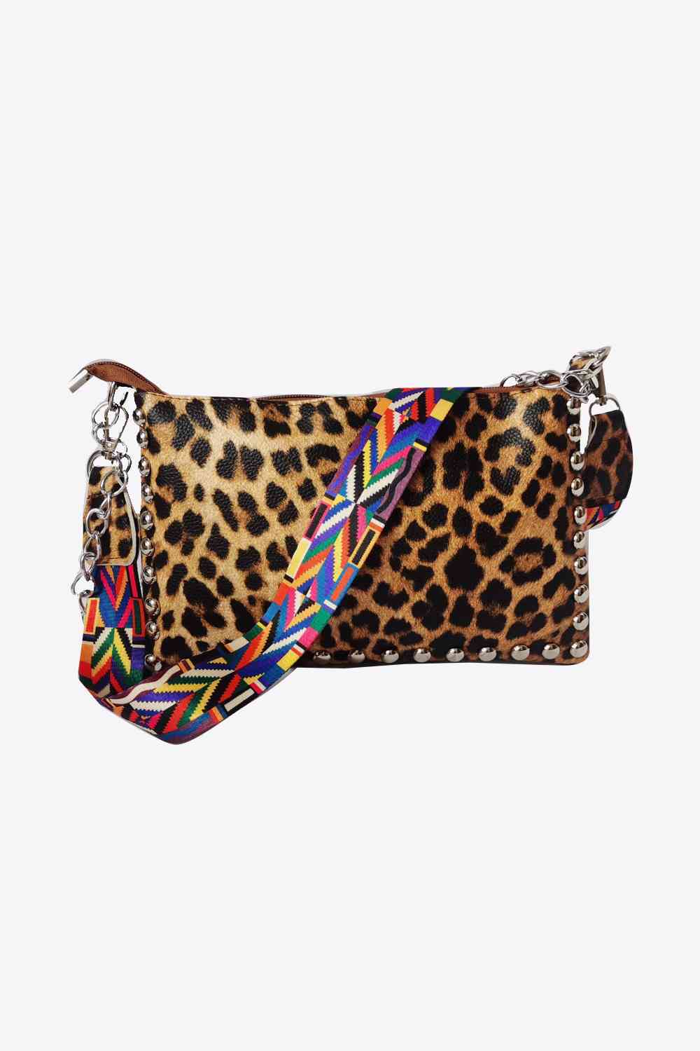 Adored Studded PU Leather Shoulder Bag