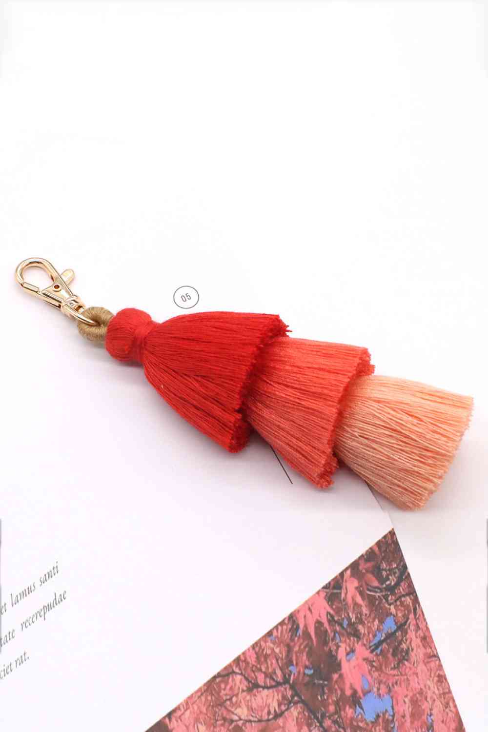 Vibrant 4-Pack Multicolored Fringe Keychain Set - Women's Boutique Exclusive