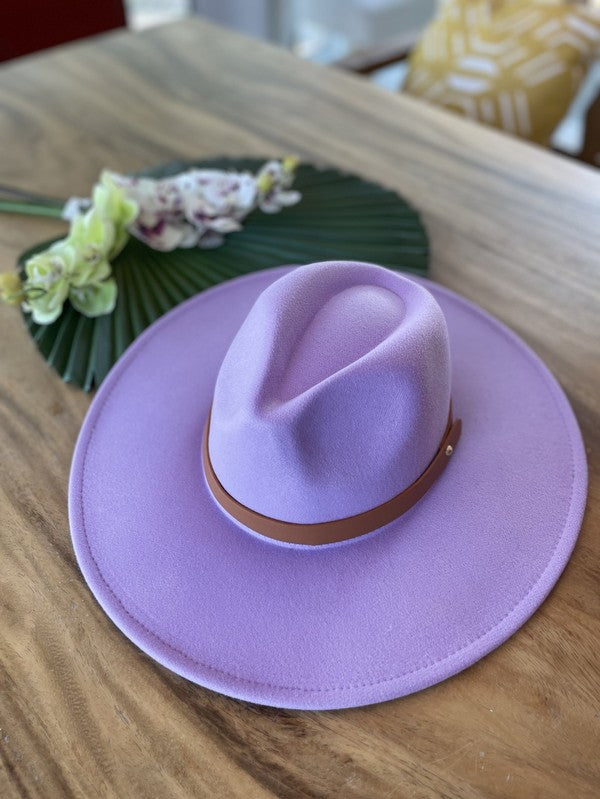 Wide Brim Panama Hat in Vegan Felt