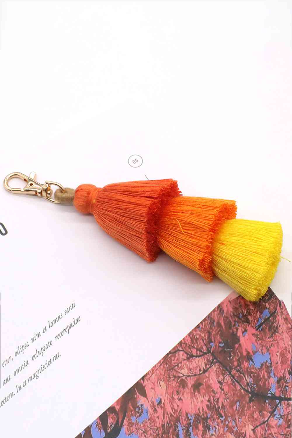 Vibrant 4-Pack Multicolored Fringe Keychain Set - Women's Boutique Exclusive
