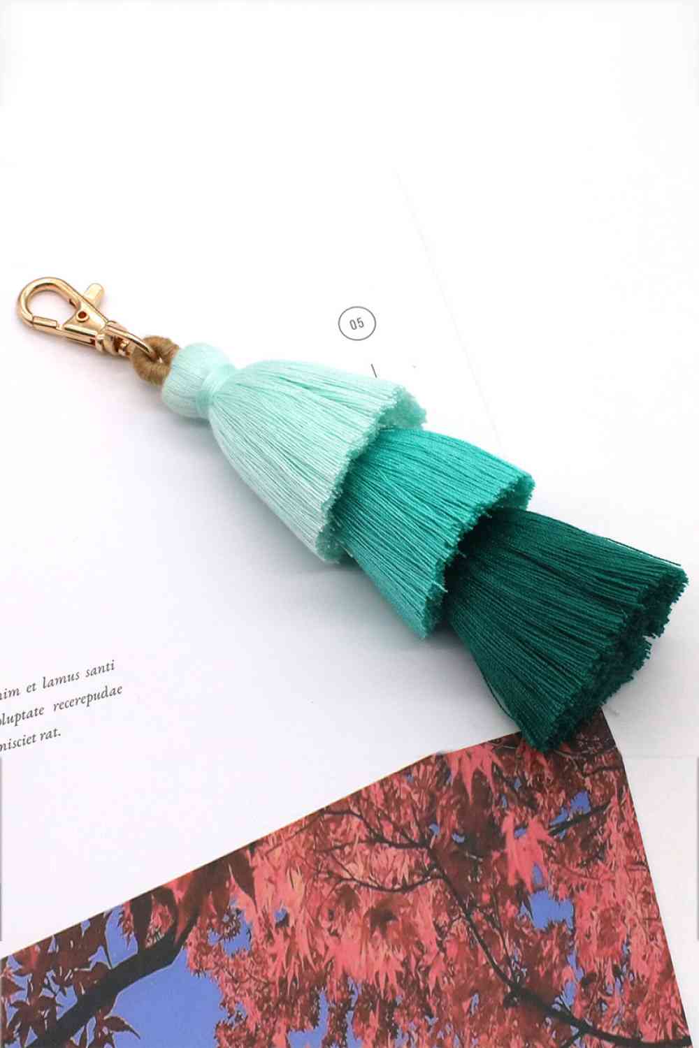 Vibrant 4-Pack Multicolored Fringe Keychain Set - Women's Boutique Exclusive