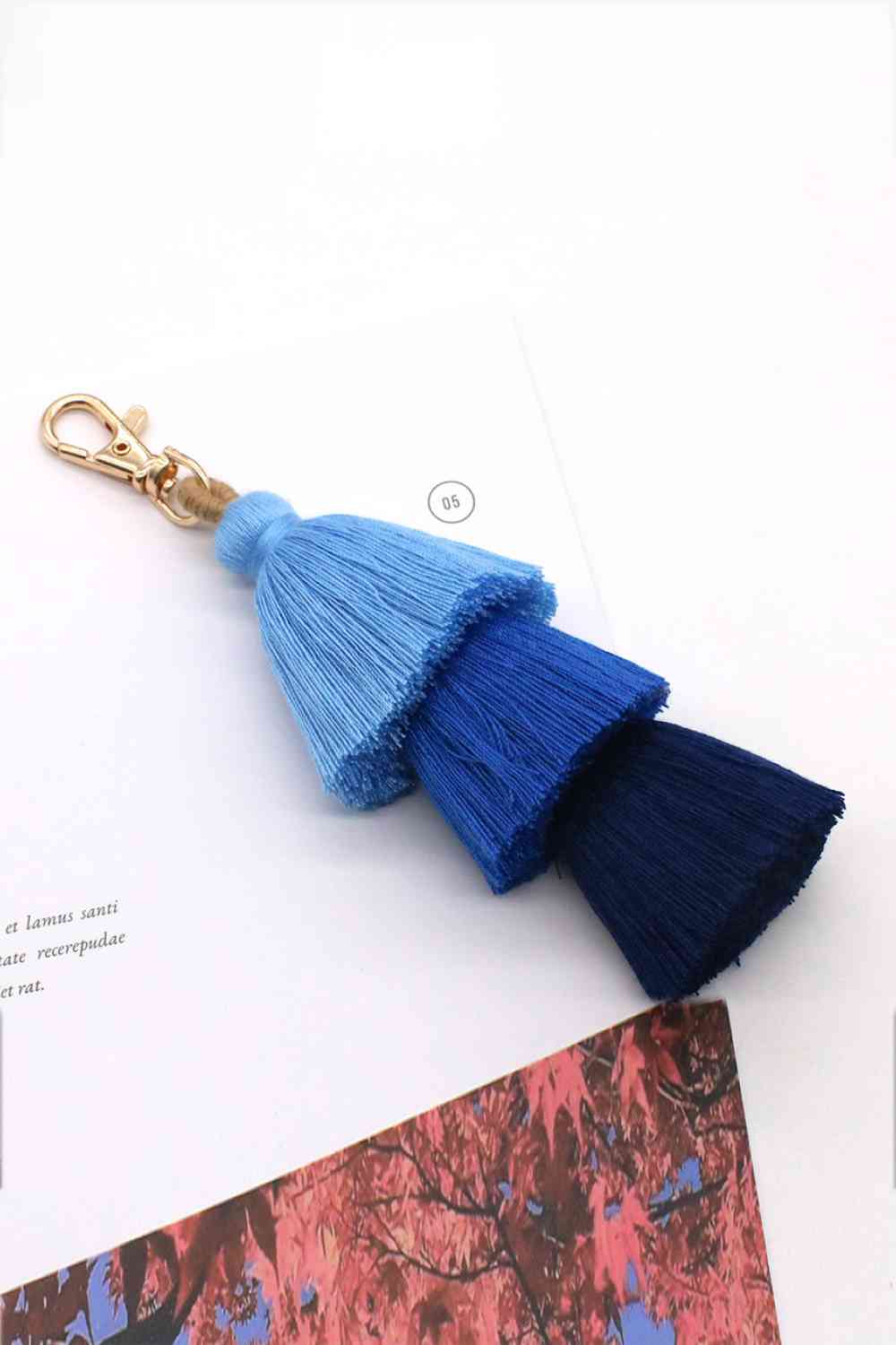 Vibrant 4-Pack Multicolored Fringe Keychain Set - Women's Boutique Exclusive