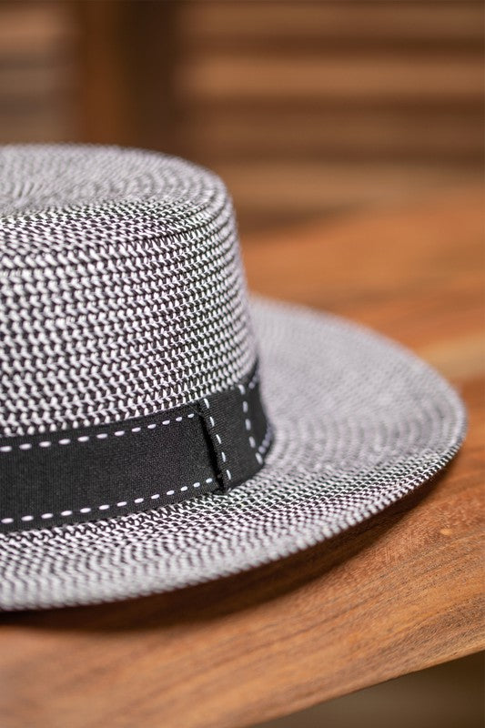 Two Tone Straw Summer Hat