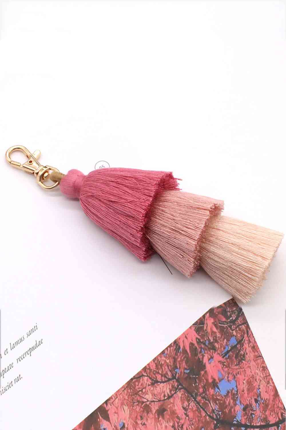 Vibrant 4-Pack Multicolored Fringe Keychain Set - Women's Boutique Exclusive
