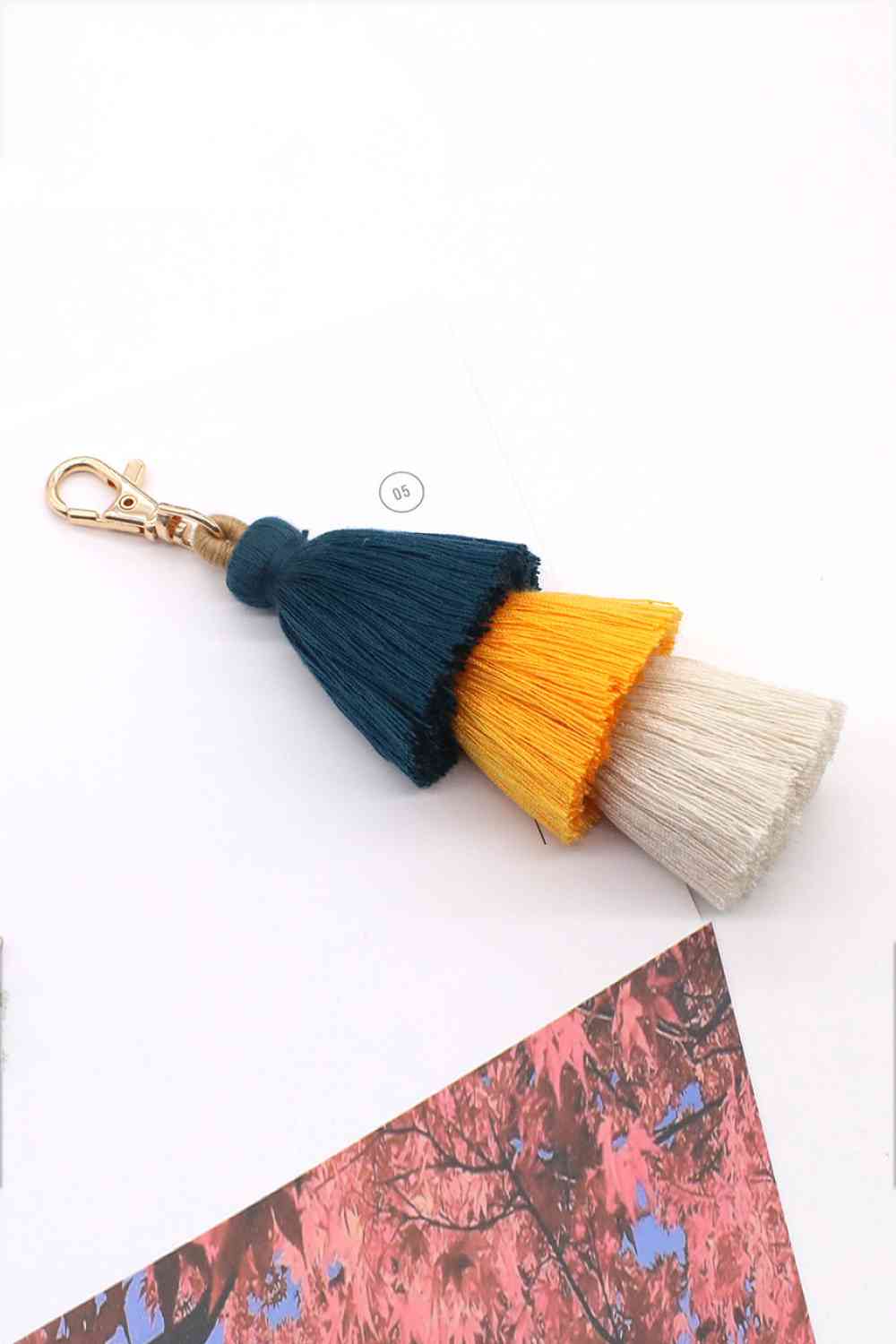 Vibrant 4-Pack Multicolored Fringe Keychain Set - Women's Boutique Exclusive