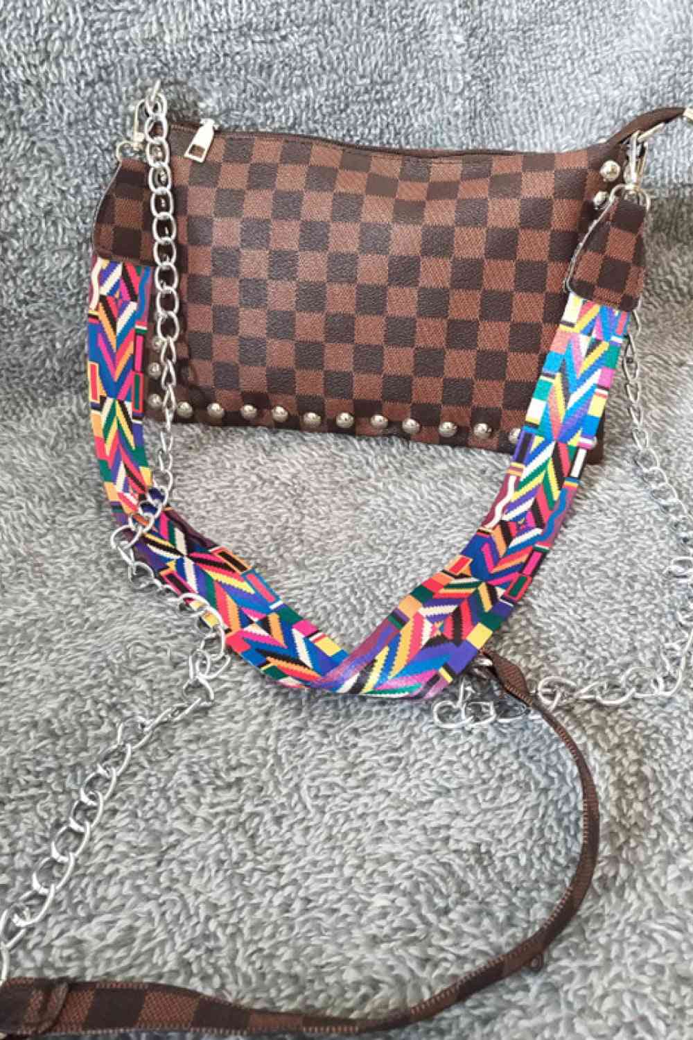 Adored Studded PU Leather Shoulder Bag