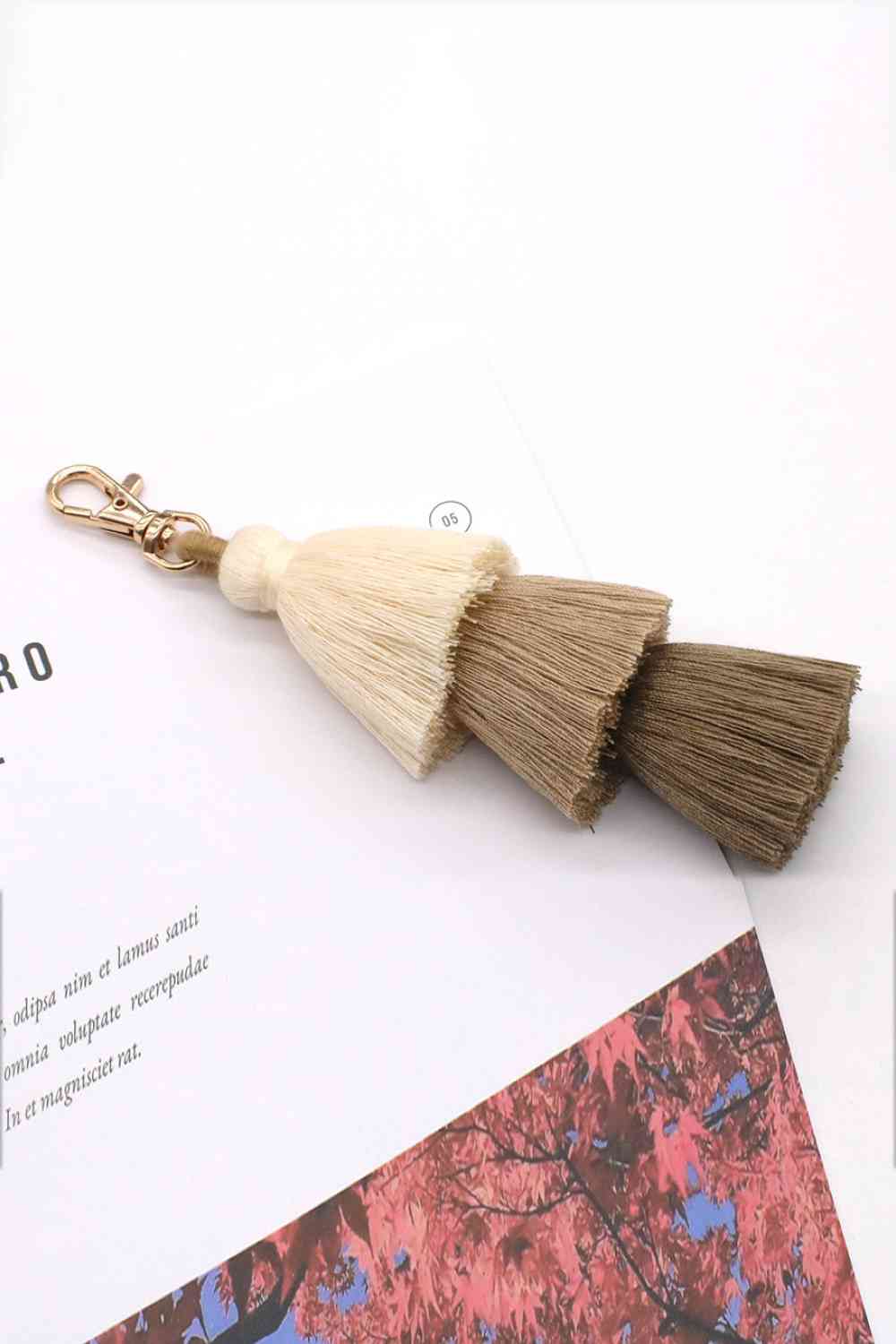 Vibrant 4-Pack Multicolored Fringe Keychain Set - Women's Boutique Exclusive