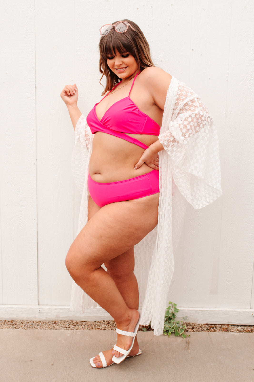 Beside the Bay Pink Swimsuit Bottoms PLUS