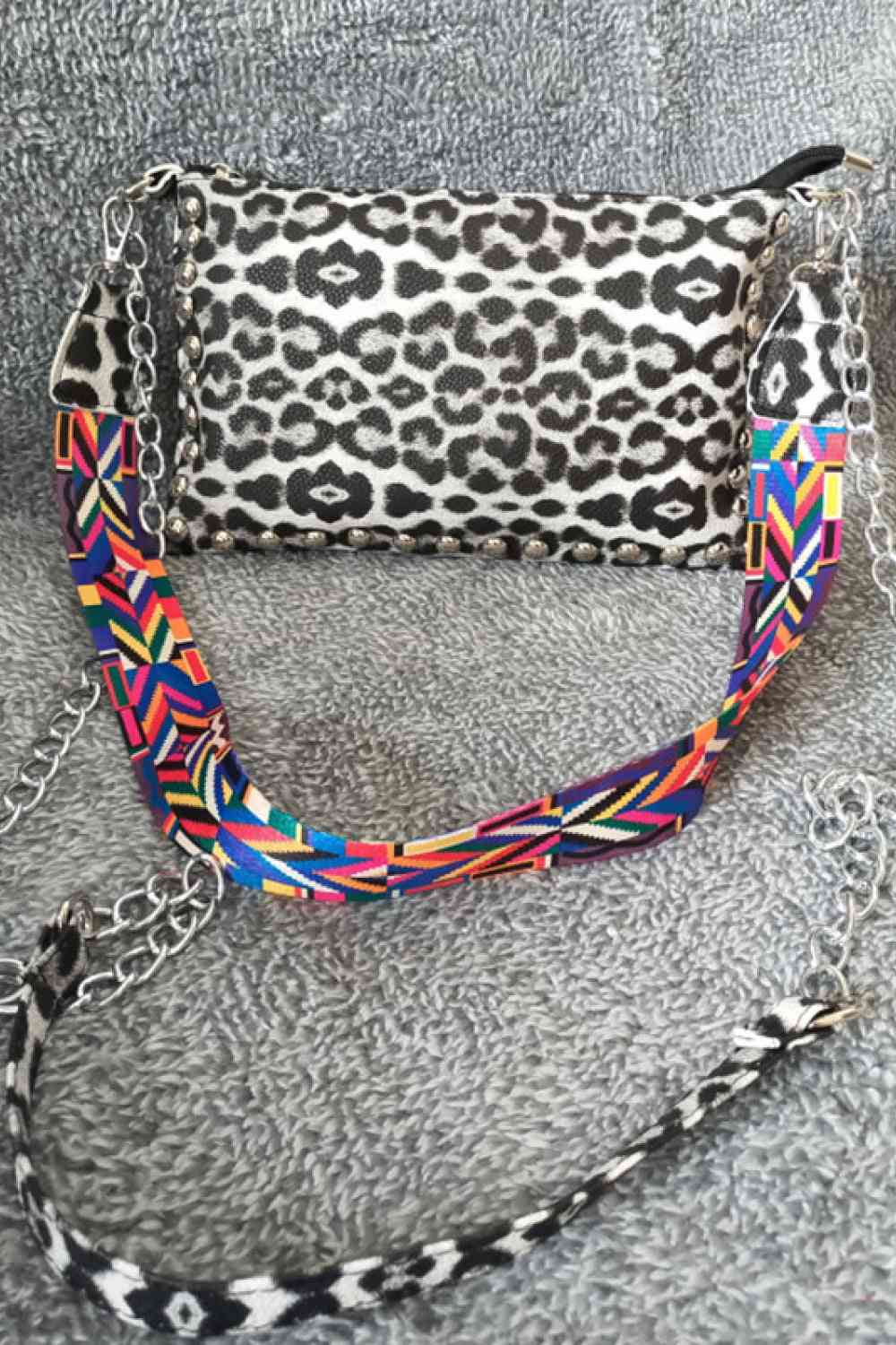 Adored Studded PU Leather Shoulder Bag