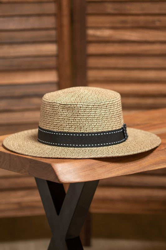 Two Tone Straw Summer Hat
