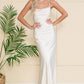 Cowl Neck Spaghetti Straps Satin Long Wedding & Evening Dress AC6111_1