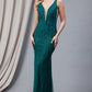 Illusion V-Neck Straps All-Over Vertical Rhinetone Pattern Long Prom Dress AC2103_0