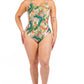 One Piece Tropical Print Swimsuit