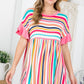 Stripe Babydoll Tunic Top PLUS