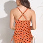 Crisscross Ruffled Wide Strap One-Piece Swimwear