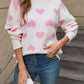 Angel Wings Heart Round Neck Long Sleeve Sweater