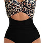 Tied Crisscross Cutout One-Piece Swimsuit