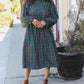 All I Want Hunter Green Plaid Check Woven Pocketed Dress