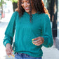 Everyday Hunter Green Rib Mineral Wash Long Sleeve Top