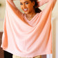 All For Love Peach Waffle Knit V Neck Dolman Top