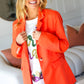 Diva Dreams Coral Notched Lapel Lined Blazer