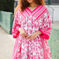 Let's Meet Up Red & Pink Paisley Drop Shoulder Kimono Dress