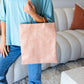 Ballerina Pink Fold Over Gold O-Ring Faux Leather Clutch