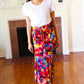 Vacay Vibes Kaleidoscope Smocked Waist Side Slit Palazzo Pants