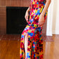 Vacay Vibes Kaleidoscope Smocked Waist Side Slit Palazzo Pants