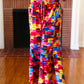 Vacay Vibes Kaleidoscope Smocked Waist Side Slit Palazzo Pants