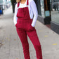 Scarlet High Waist Denim Double Cuff Overalls