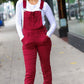 Scarlet High Waist Denim Double Cuff Overalls