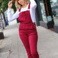 Scarlet High Waist Denim Double Cuff Overalls