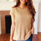 Best In Bold Taupe Dolman Ribbed Knit Sweater Top