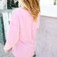 Eyes On You Pink Mineral Wash Rib Notch Neck Pocket Top