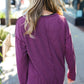 Eyes On You Wine Mineral Wash Rib Notch Neck Pocketed Top