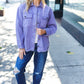 Be Bold In Purple Haze Frayed Denim Jacket