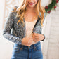 Holiday Sparkle Sequin Cropped Bolero Cardigan