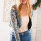 Holiday Sparkle Sequin Cropped Bolero Cardigan