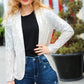 Be Your Own Star Silver Sequin Open Blazer