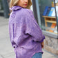 Violet Washed Cotton Gauze Button Down Shirt