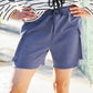 Weekend Ready Indigo Scuba Elastic Drawstring Pocket Shorts