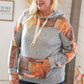 Harvest Ethnic Patchwork Print Kangaroo Pocket Hoodie