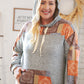 Harvest Ethnic Patchwork Print Kangaroo Pocket Hoodie