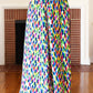 Stand Out Navy & Green Abstract Print Smocked Waist Palazzo Pants