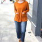 Rust Hacci Dolman Pocketed Sweater Top