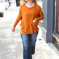 Rust Hacci Dolman Pocketed Sweater Top